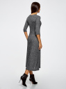 Платье миди с расклешенным низом oodji для Женщина (серый), 14011023/46987/1029M