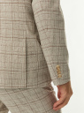 Пиджак прямого силуэта из смесового льна oodji для Мужчины (бежевый) Пиджак прямого силуэта из смесового льна oodji для Мужчины (бежевый), 2L530002M-3/51817/3312C