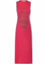 Платье макси с черепом из страз oodji для женщины (розовый), 14005134/45204/4D91P