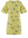 Платье из хлопка прямого силуэта oodji для Женщины (желтый), 11901159/21071N/5179F