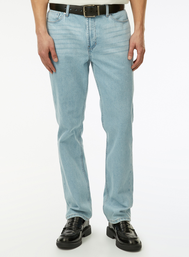 Джинсы прямые со средней посадкой oodji для Мужчины (синий) Джинсы прямые со средней посадкой oodji для Мужчины (синий), 6L130042M/50815/7000W