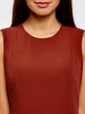 Платье базовое без рукавов oodji для женщины (красный), 21902064B/18600/3100N
