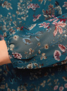 Платье из шифона с ремнем oodji для женщины (зеленый), 11900150-5/13632/6D4AF