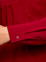 Туника вискозная с ремнем oodji для женщины (красный), 21412057-4B/24681/4501N