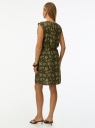 Платье вискозное с коротким рукавом oodji для Женщины (зеленый) Платье вискозное с коротким рукавом oodji для Женщины (зеленый), 11910073-8B/26346/6866F