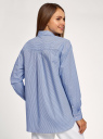 Рубашка с нагрудным карманом и вышивкой oodji для женщины (синий), 13K11023-2/33081/7510P