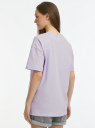 Футболка оверсайз из хлопка oodji для Женщины (фиолетовый), 14708053/47885N/8000N
