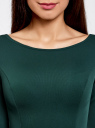 Платье трикотажное базовое oodji для Женщины (зеленый), 14001150B/33038/6E00N