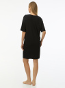 Платье домашнее из вискозы oodji для Женщины (черный) Платье домашнее из вискозы oodji для Женщины (черный), 59801033-4/49998/2900N