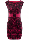 Платье трикотажное с принтом "кружево" oodji для женщины (розовый), 14001170/37809/4729L