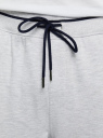 Брюки трикотажные на завязках oodji для Мужчины (серый), 5B210004M/48823N/2009M