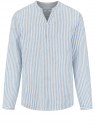 Рубашка из смесового льна с длинным рукавом oodji для Мужчины (белый), 3B320002M-6/50875N/1070S