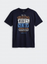 Футболка хлопковая с принтом oodji для Мужчины (синий), 5L621002I-141/46154/7912P