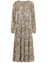 Платье макси из вискозы oodji для женщины (белый), 11901165-1/26346/1260E