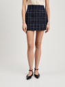 Юбка-трапеция из твида oodji для Женщины (синий), 11600413-13/51965/7975C
