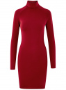 Платье облегающего силуэта с воротником-стойкой oodji для Женщины (красный), 14017003/47420/4900N