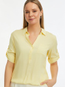 Блузка вискозная с отложным воротником oodji для женщины (желтый), 11403231B/26346/5201N