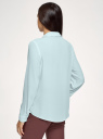 Блузка базовая из струящейся ткани oodji для женщины (зеленый), 11400368-9B/36215/6501N
