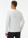 Футболка с длинным рукавом хлопковая oodji для Мужчины (белый) Футболка с длинным рукавом хлопковая oodji для Мужчины (белый), 5B512004M/46737N/1000N