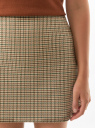Юбка-трапеция в клетку oodji для Женщины (бежевый) Юбка-трапеция в клетку oodji для Женщины (бежевый), 11600413-10/45768/3337C