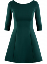 Платье трикотажное базовое oodji для Женщины (зеленый), 14001150B/33038/6E00N