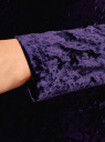 Платье бархатное с V-образным вырезом на спине oodji для Женщина (фиолетовый), 14000165-3/47508/8800N