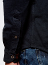 Рубашка трикотажная с воротником-стойкой oodji для Мужчины (синий), 5L302000M/34149N/7900N