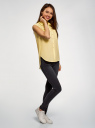Топ хлопковый с рубашечным воротником oodji для Женщины (желтый) Топ хлопковый с рубашечным воротником oodji для Женщины (желтый), 14901416-1B/12836/5000N