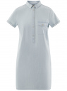 Платье джинсовое с нагрудным карманом oodji для женщины (синий), 12909053/46789/7000W
