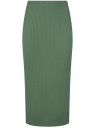 Юбка в рубчик с разрезами oodji для Женщины (зеленый) Юбка в рубчик с разрезами oodji для Женщины (зеленый), 14101129/46412/6900N
