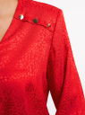 Блузка свободного силуэта с декоративными пуговицами oodji для Женщина (красный), 11411230-1/51101/4500N