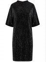 Платье с пайетками прямого кроя oodji для Женщина (черный), 14008050/51112/2900X