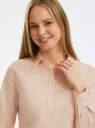Рубашка базовая из хлопка oodji для женщины (розовый), 13K03007B/26357/4B00N