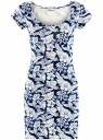 Платье трикотажное облегающего силуэта oodji для Женщина (синий), 14001182/47420/7930F