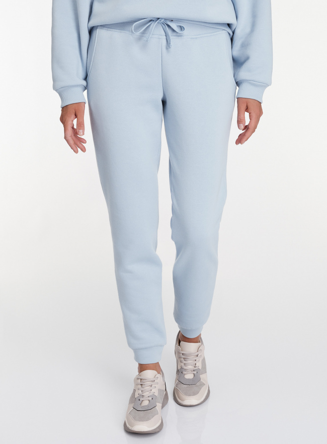 Спортивные брюки из ткани с начесом oodji для женщины (синий), 16700030-25B/19014N/7005N