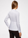 Блузка базовая с баской oodji для Женщины (белый), 11400444B/42083/1000N