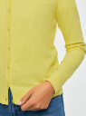 Жакет вязаный с круглым вырезом oodji для Женщины (желтый), 63212568B/46192/5201N