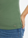 Водолазка хлопковая с коротким рукавом oodji для Женщины (зеленый), 15E11011/48037/6201N