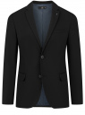 Пиджак приталенный на пуговицах oodji для мужчины (черный), 2B420032M-1/48331N/2900O