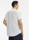 Рубашка с воротником-стойкой и коротким рукавом oodji для мужчины (белый), 3L230001M/14885/1000N