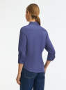 Рубашка с нагрудным карманом и рукавом 3/4 oodji для Женщина (синий), 13K01005B/42083/7901N
