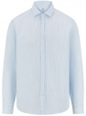 Рубашка из хлопка в полоску oodji для Мужчина (синий), 3B110034M-2/33081/7010S