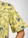 Платье из хлопка прямого силуэта oodji для Женщины (желтый), 11901159/21071N/5179F