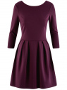 Платье трикотажное приталенное oodji для Женщины (фиолетовый), 14011005/38261/8800N