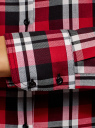 Рубашка базовая в клетку oodji для женщины (красный), 13L03002B/33081/2945C
