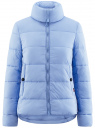 Куртка стеганая с высоким воротником oodji для Женщины (синий), 10204045/45810/7000N