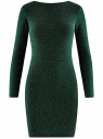 Платье обтягивающее из блестящей ткани oodji для женщины (зеленый), 14000165-1/46124/6E00X