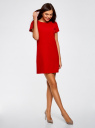 Платье прямое базовое oodji для Женщина (красный), 22C01001B/42250/4501N