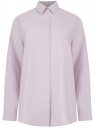 Рубашка из смесового льна с длинным рукавом oodji для Женщина (фиолетовый), 13L11034-1/50930N/8001N