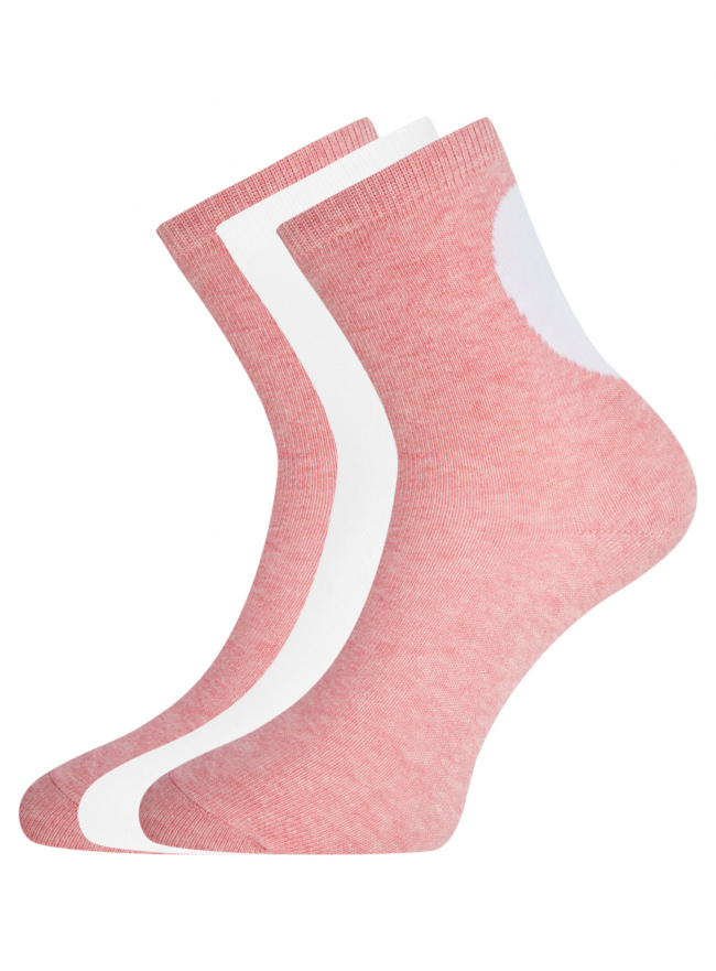Комплект из трех пар носков oodji для женщины (разноцветный), 57102466T3/47469/14